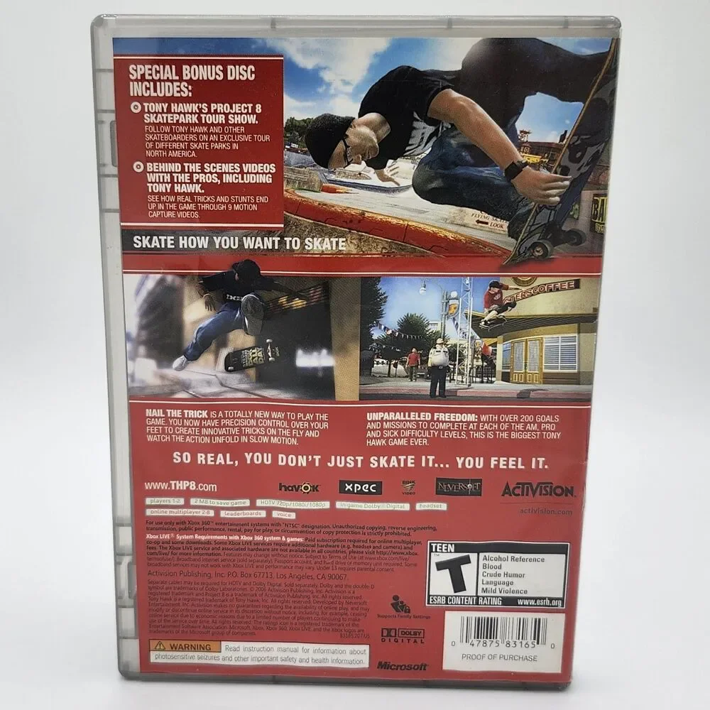 Tony Hawk's Project 8 (Platinum Hits, Microsoft Xbox 360, 2007)